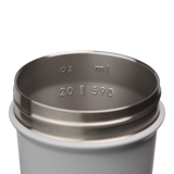 Sport Stainless Sleek shaker bottle with lockable lid and BlenderBall for smooth blends, featuring an insulated, easy-grip design and advanced blending technology. | Color#Fog